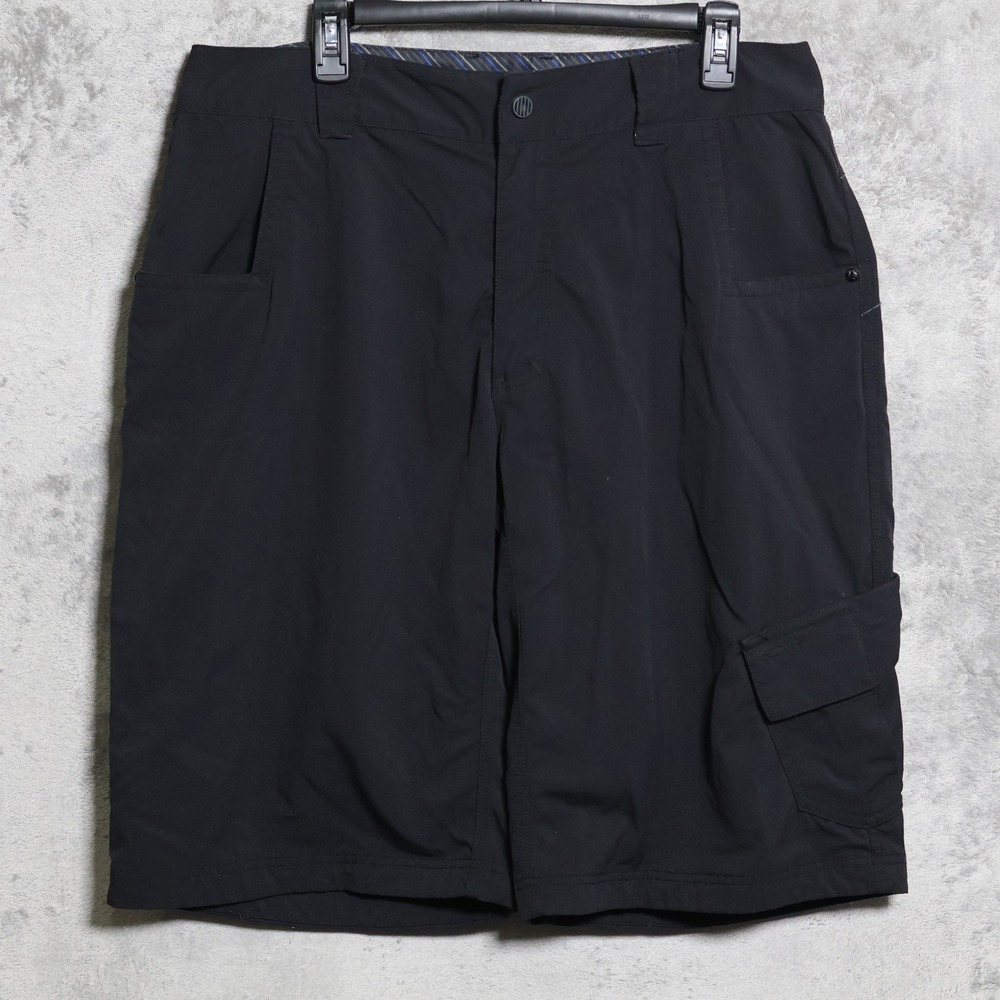 Lululemon Cargo Shorts Mens 34 Black Wet Dry Warm Tech Hiking Casual Gorpcore